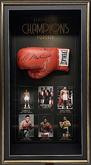 World Heavyweight “Champions Forever” Signed & Framed Boxing Glove - S1