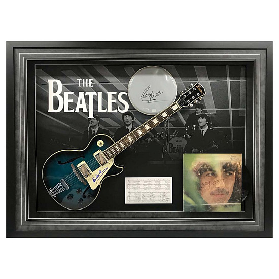 Music – The Beatles Signed & Framed Multi Instrument Display - S1