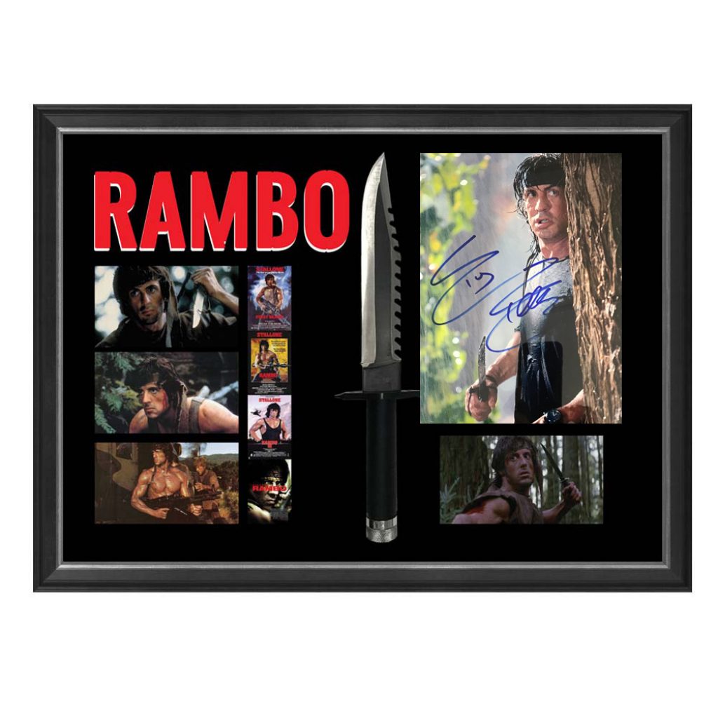 Movies - Sylvester Stallone - Hand Signed And Framed Photograph With Rambo Knife - S1 | Rambo-Knife_1.jpg