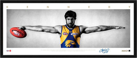 AFL – West Coast Eagles – Josh Kennedy Framed Mini Wings Lithograph - S1 | JoshKennedy.jpg