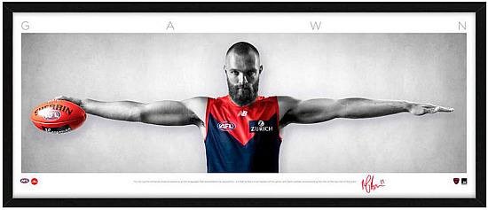 AFL – Melbourne Demons  – Max Gawn - Framed Mini Wings Lithograph - S1