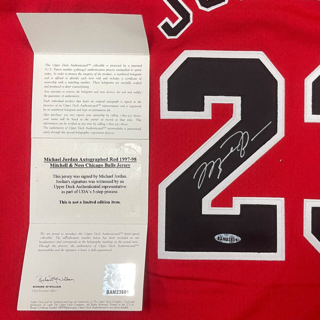 NBA - Chicago Bulls – Michaell Jordan - Signed and Framed Mitchell and Ness Jersey (UDA COA) - S1 | Jordan-UDA-Jersey-3.jpg