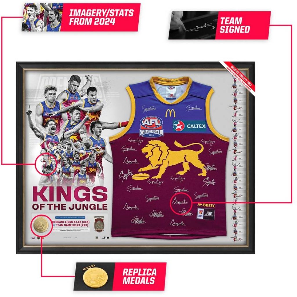 AFL 2024 Prmiership - Brisbane Lions 2024 Premiership Team Signed Premiership Guernsey with COA - S1 | Brisbane_Lions_-_Team_Jumper_2.jpg